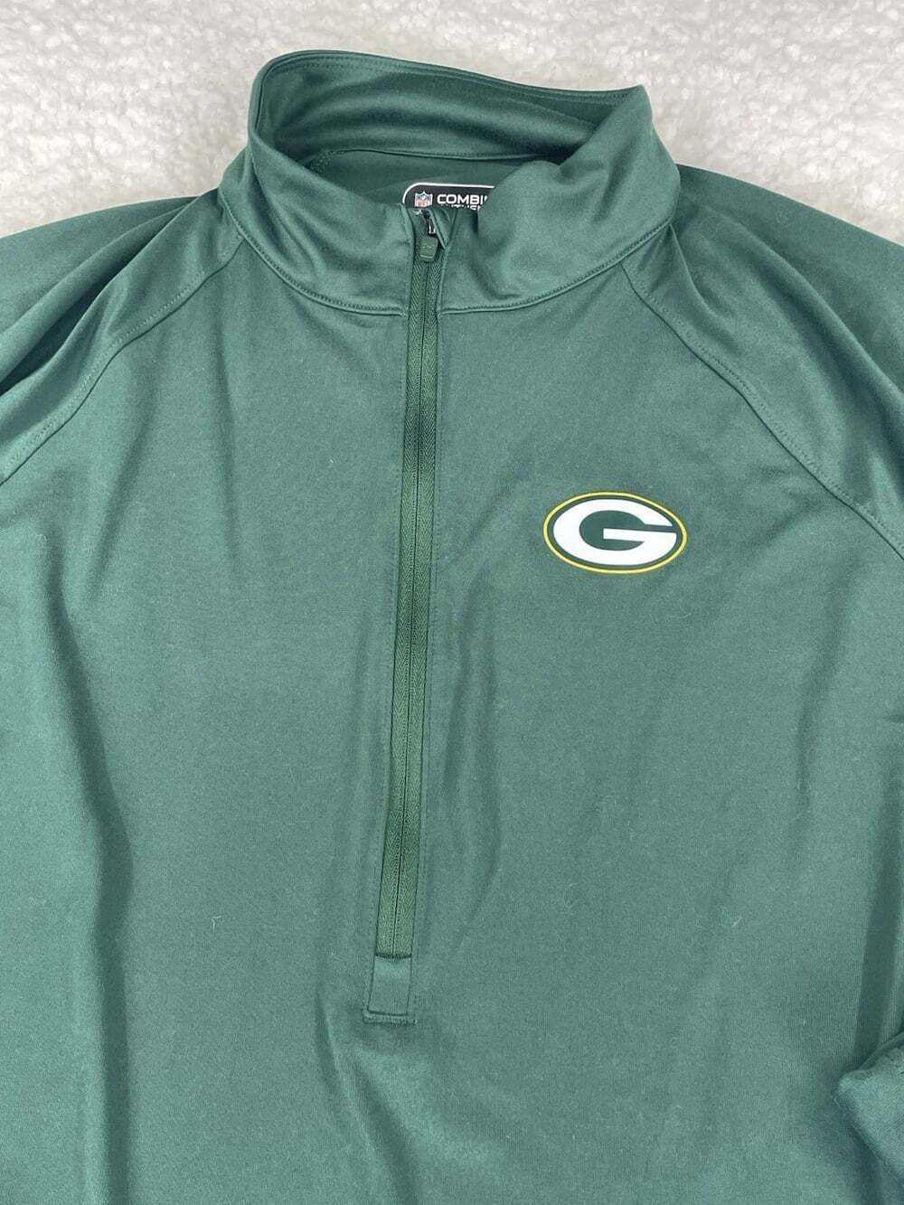 Green Bay Packers Under Armour Womens L Combine Authentic 1/4 Zip Cheeseheads - Picture 13 of 16